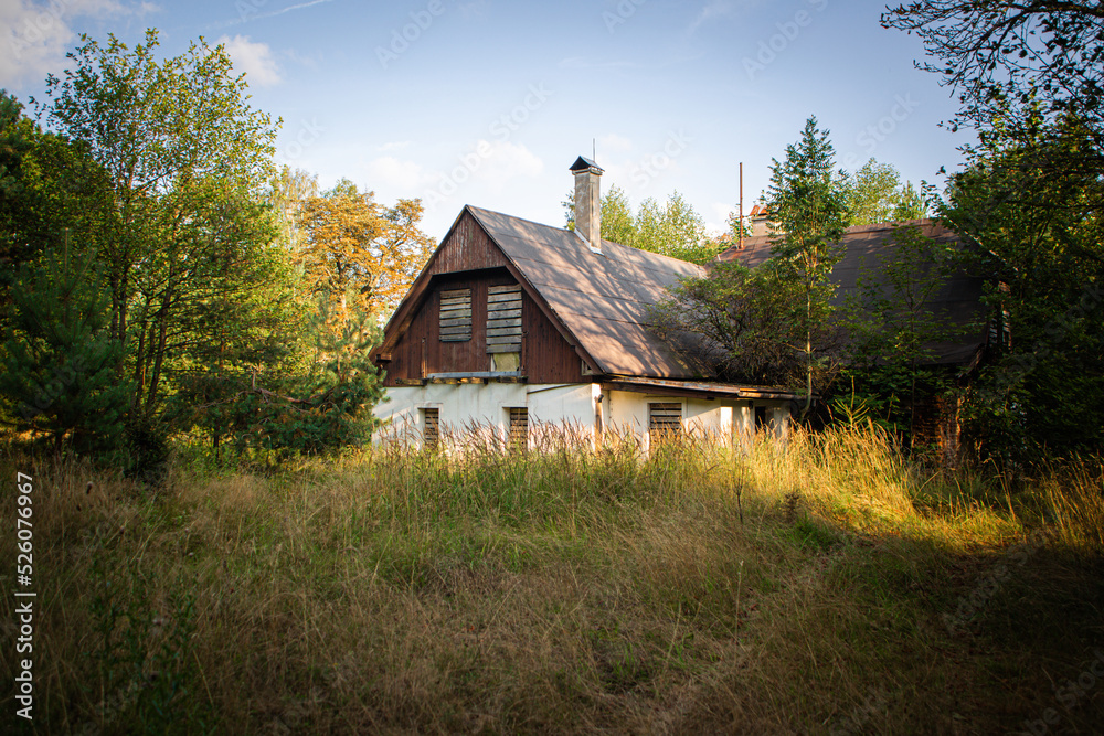 Abandoned and defunct house in the middle of forests. Abandoned and defunct house in the middle of forests.
