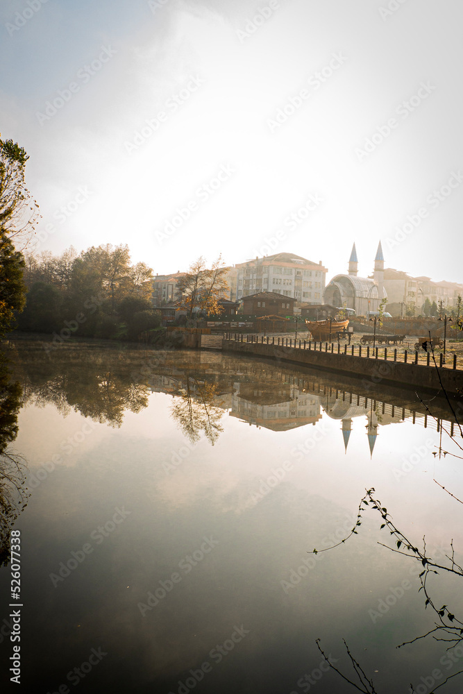 Fototapeta premium autumn and river
