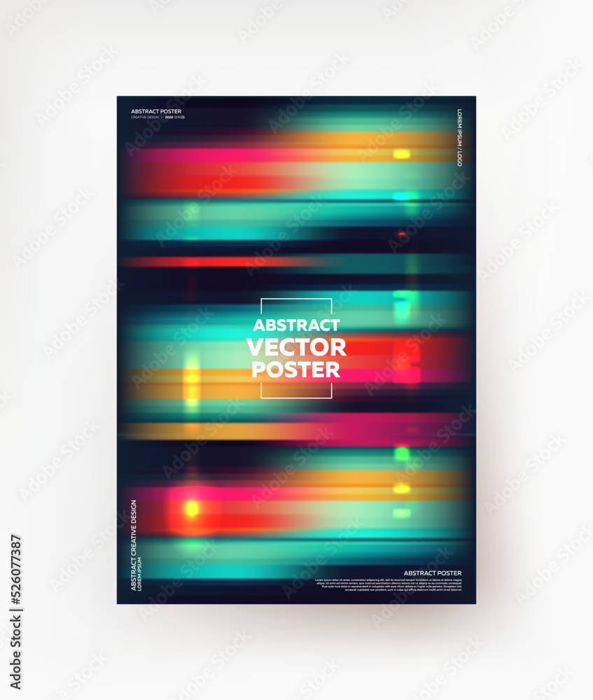Neon, blurred background with highlights. Vector.