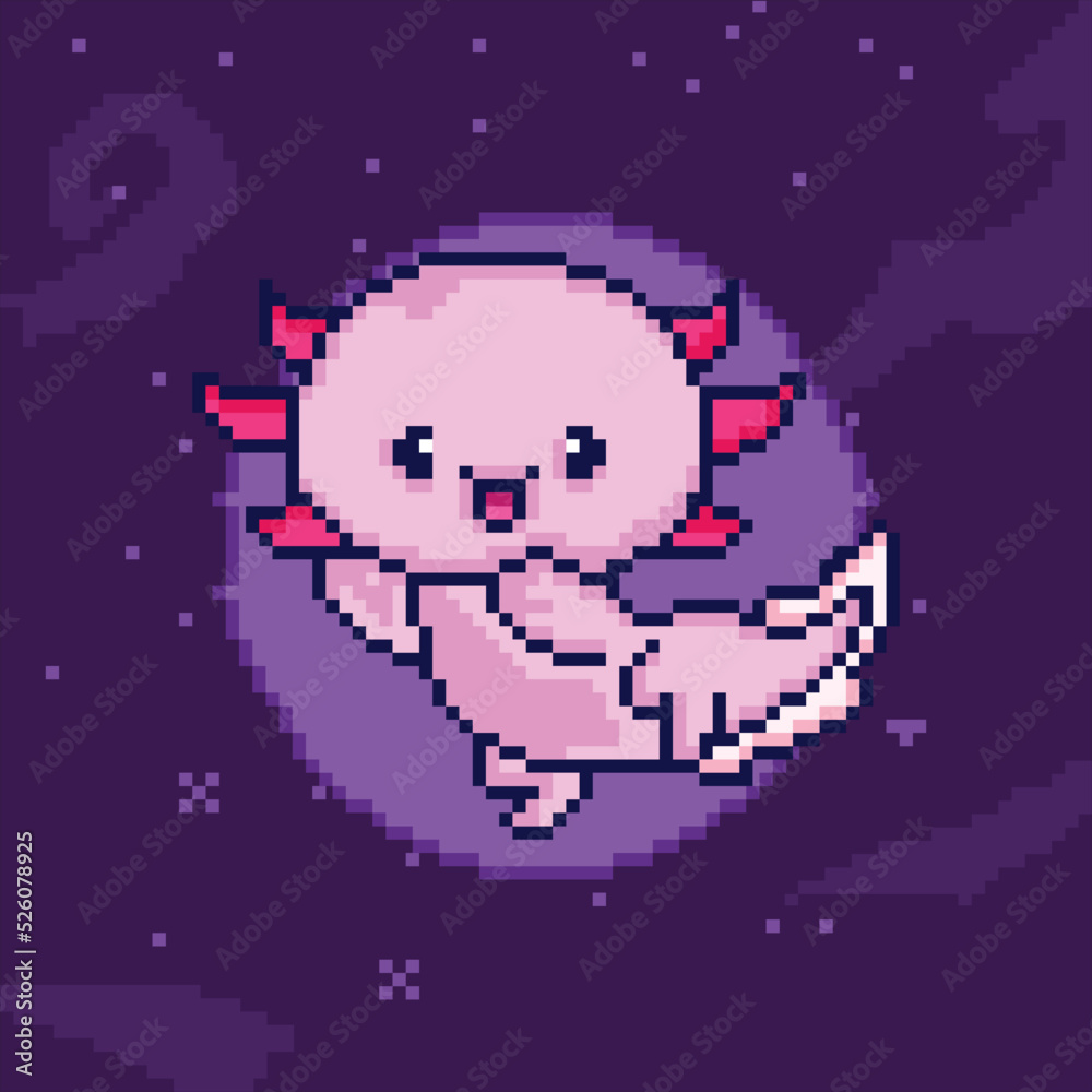 8 bit space animal character with pixel art style 8 bit space animal character with pixel art style
