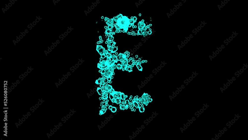 moving teal jewellery gems letter E - finest brilliants alphabet, isolated - loop video moving teal jewellery gems letter E - finest brilliants alphabet, isolated - loop video