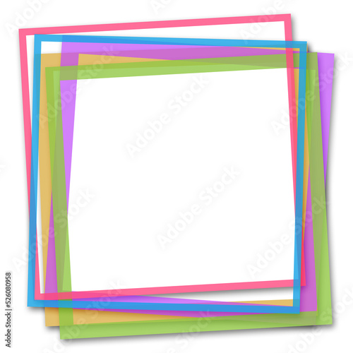 Colorful Lines Squares Frame