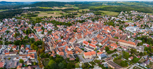 Aerial view of the city Altdorf bei Nürnberg in Germany, Bavaria on a sunny day in summer. photo