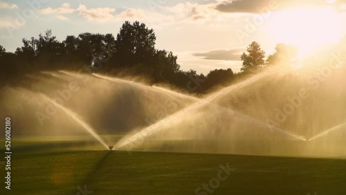 Automatic irrigation system for the soccer field