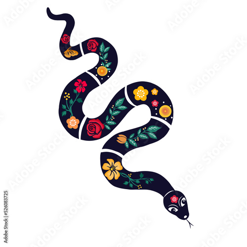 snake in folk style