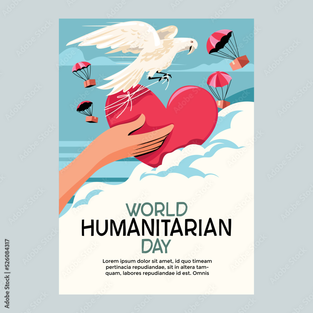 World Humanitarian Day Concept with Hand Holding Heart and Donation ...