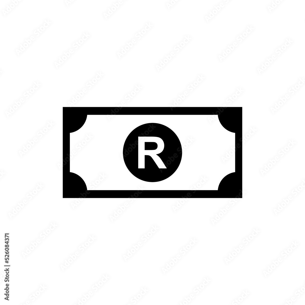 South Africa Currency, ZAR, The South Africa Rand Icon Symbol. Vector Illustration South Africa Currency, ZAR, The South Africa Rand Icon Symbol. Vector Illustration