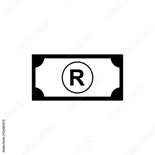 South Africa Currency, ZAR, The South Africa Rand Icon Symbol. Vector Illustration