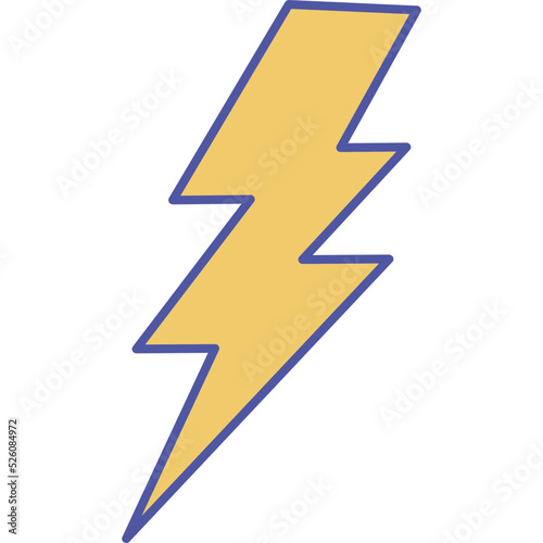 Thunder Isolated Vector icon which can easily modify or edit