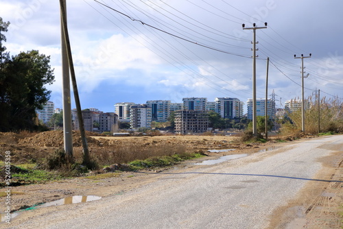 construction of a residential apartment complex in avsallar near alanya in turkey