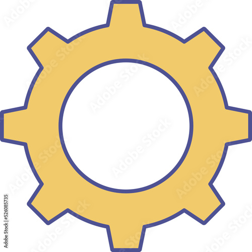 Gear Isolated Vector icon which can easily modify or edit