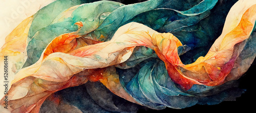 watercolor painting style, colorful background