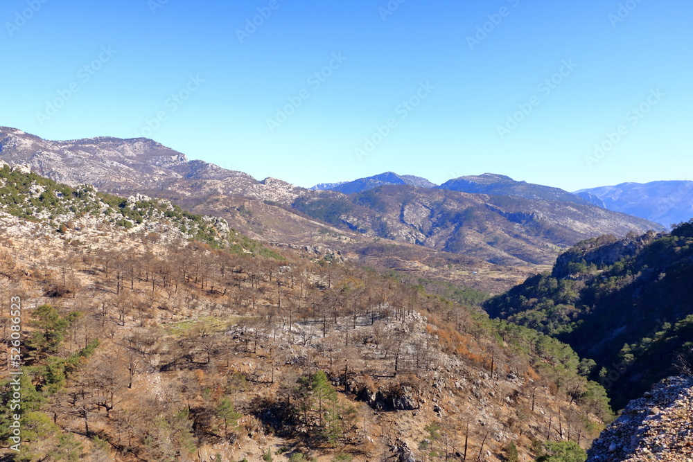 Naklejka premium View on the Taurus mountains. Turkey