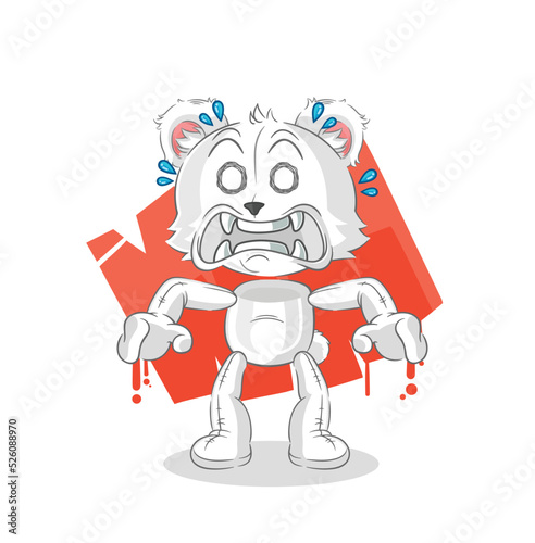 polar bear monster vector. cartoon character