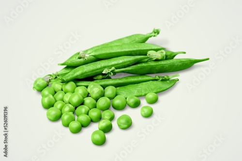 Wallpaper Mural Perfect tasty green peas in pod on the desk Torontodigital.ca