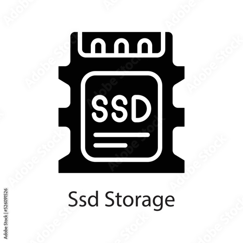 SD Storage vector Solid Icon Design illustration on White background. EPS 10 File 