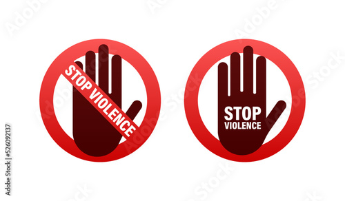 Stop Violence Against Women. Social problem. Vector stock illustration.