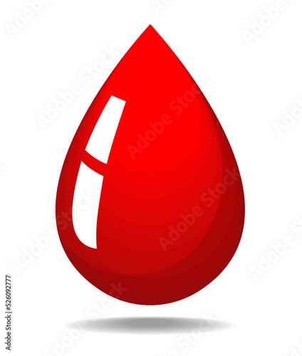 Blood drop icon. Vector on transparent background