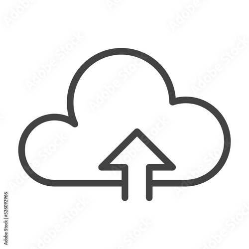 Data upload Thin Line Icon. Outline Icon. Editable Stroke.