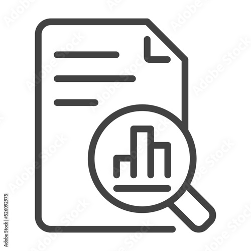 Data analysis Thin Line Icon. Outline Icon. Editable Stroke.