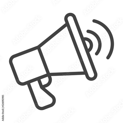 Advertising Thin Line Icon. Outline Icon. Editable Stroke.
