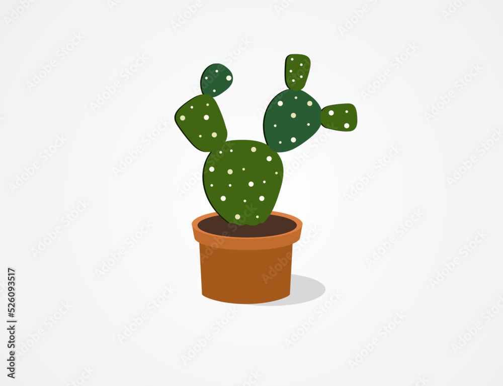 Home flower (cactus) in a pot. Vector icon. Home flower (cactus) in a pot. Vector icon.