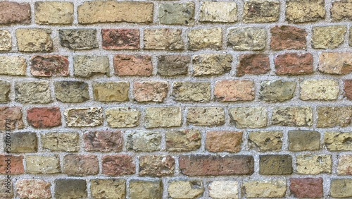 old brick wall of old building in Franeker, The Netherlands