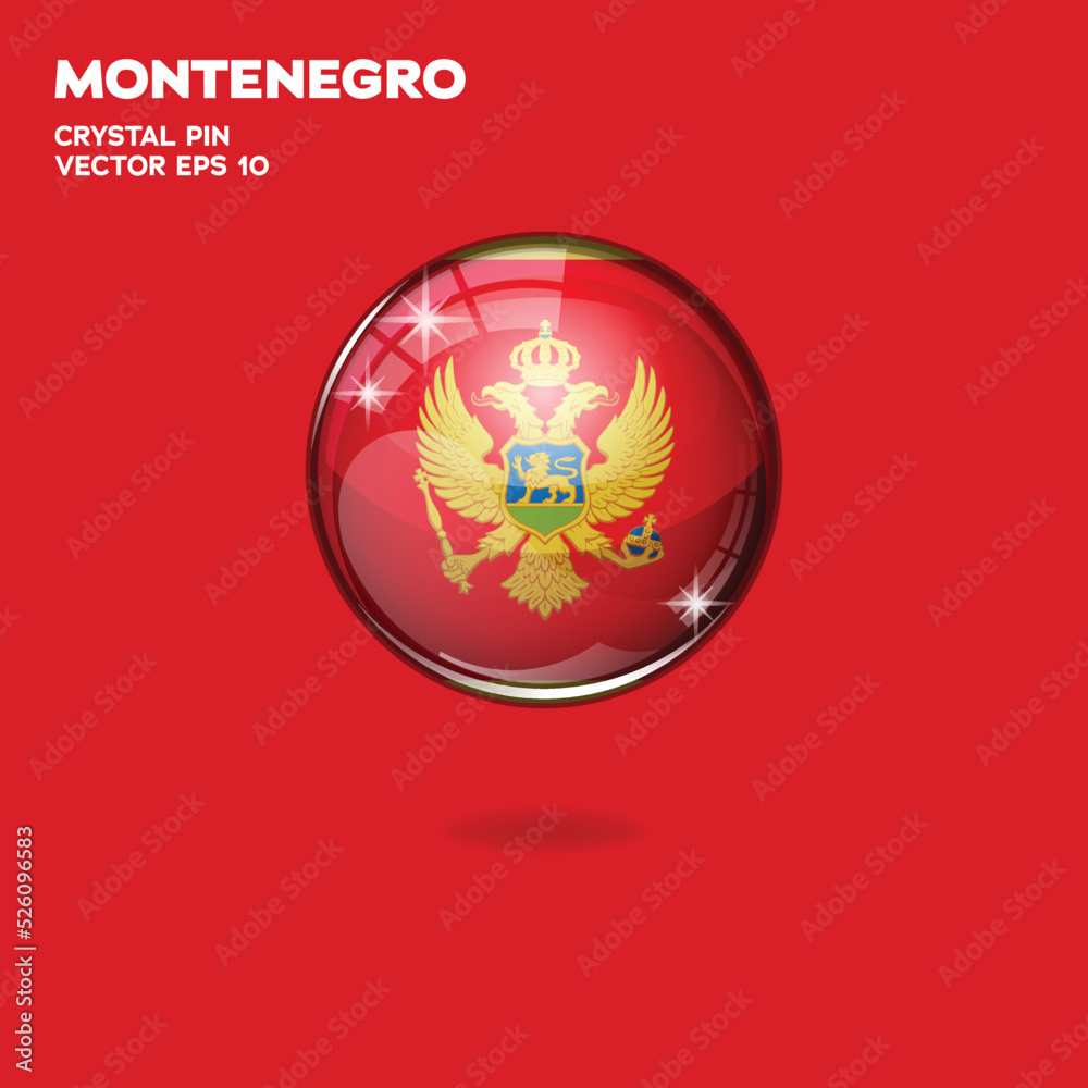 Montenegro Flag 3D Buttons Montenegro Flag 3D Buttons