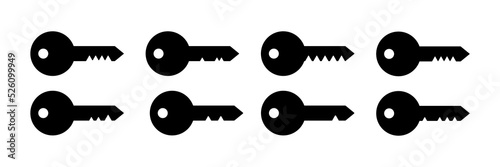key vector. key , door , lock or unlock. key silhouette concept.