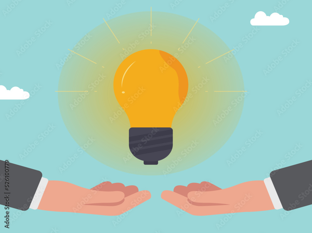 Creative mind or brainstorm or creative idea concept with abstract human hand Vector illustration Creative mind or brainstorm or creative idea concept with abstract human hand Vector illustration