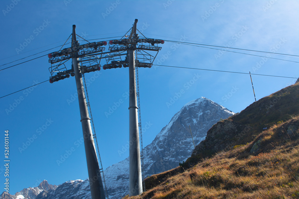Cable Car in Kleine Scheidegg, Switzerland Cable Car in Kleine Scheidegg, Switzerland