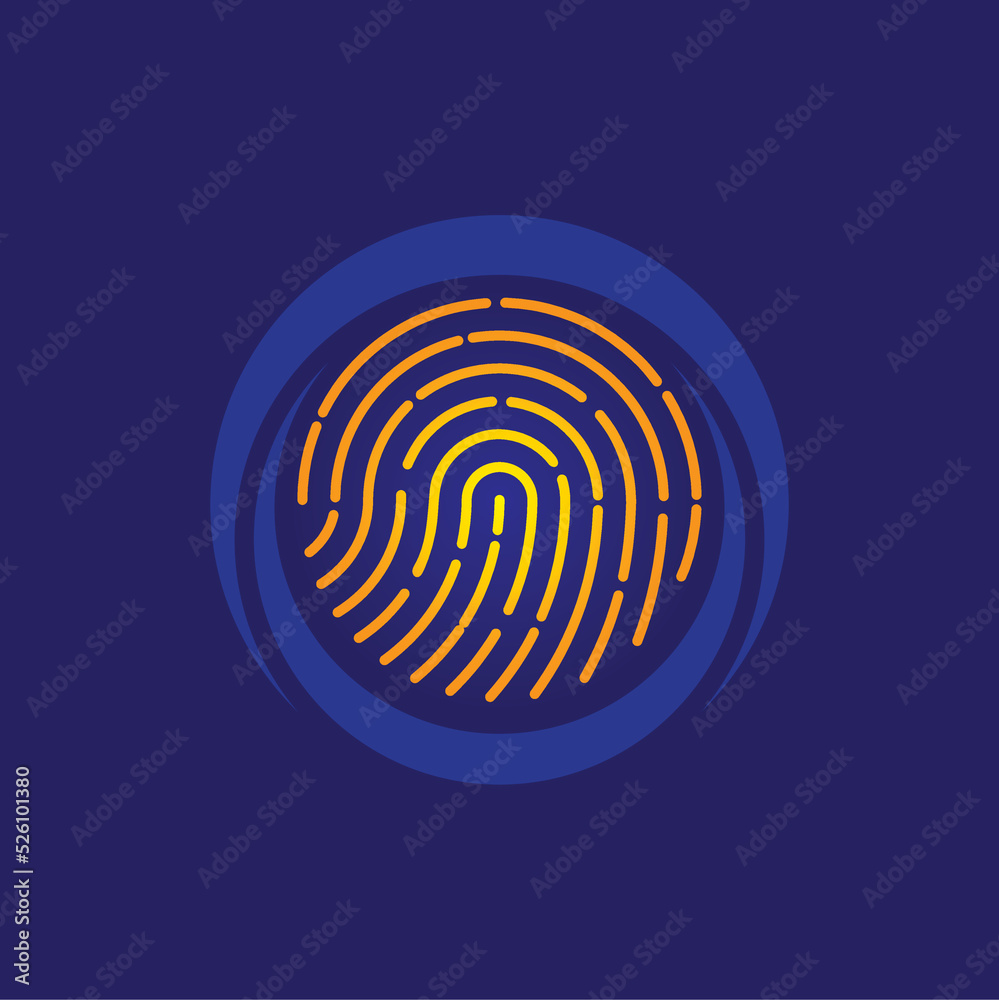 Fingerprint logo vector illustration Fingerprint logo vector illustration