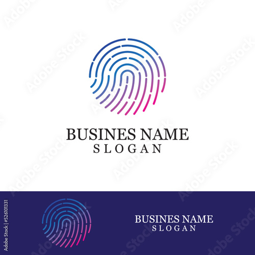 Fingerprint logo vector illustration