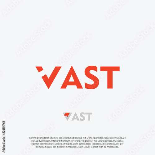 fast logo for expedition with gestalt arrow shape in letter V