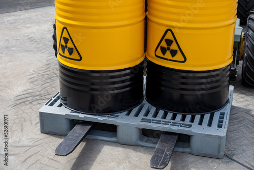 Barrels with toxic products...
