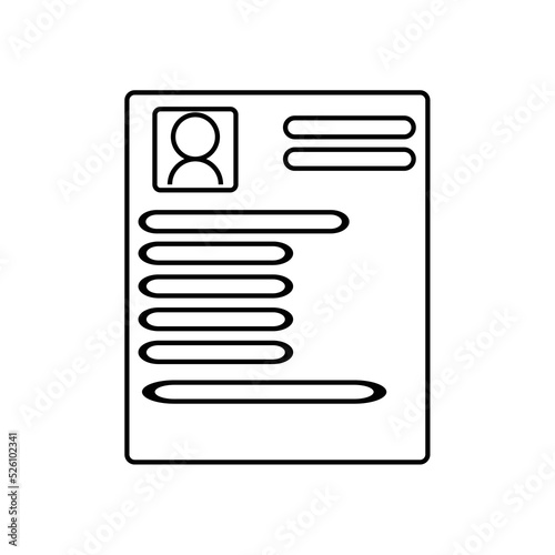 Document with information sign. Summary eps illustration