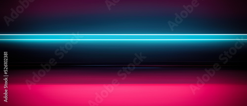 Abstract background neon lamps backdrop. Wall with neon glowing.