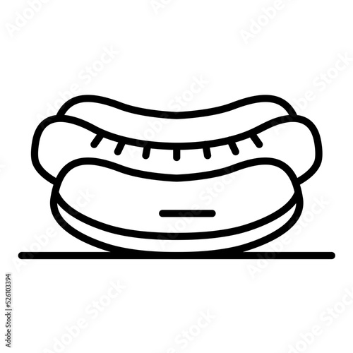Hot Dog Line Icon