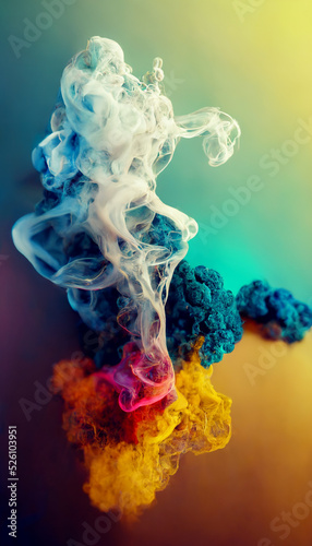 smoke background colorful