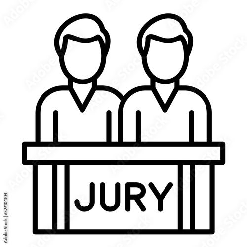 Juror Male Line Icon