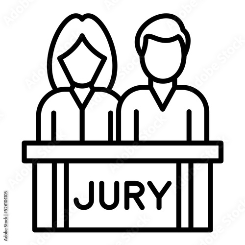 Jury Line Icon