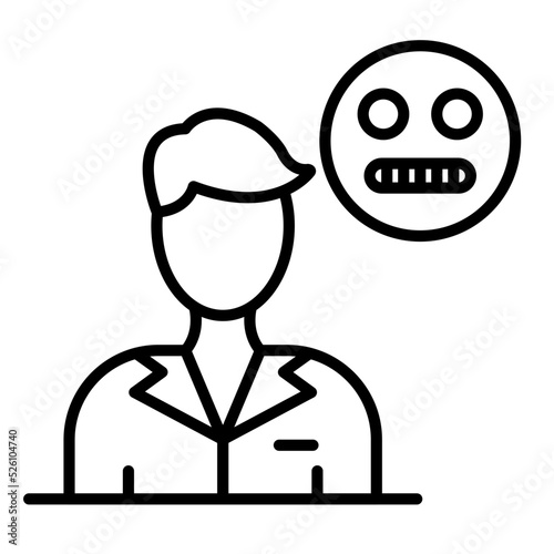 Concerned Line Icon