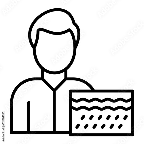 Dermatologist Male Line Icon