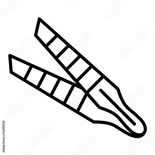 Tweezers Line Icon