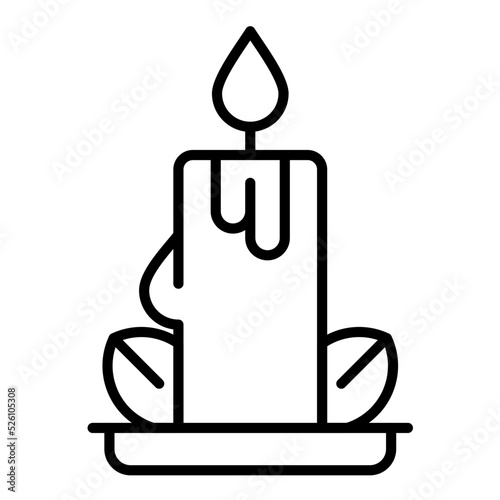 Scented Candle Line Icon