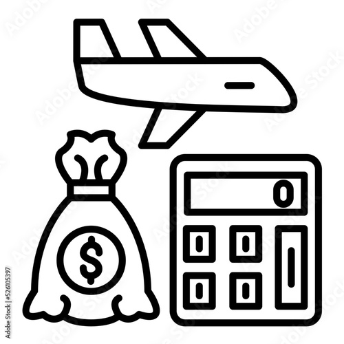 Budget Tour Line Icon
