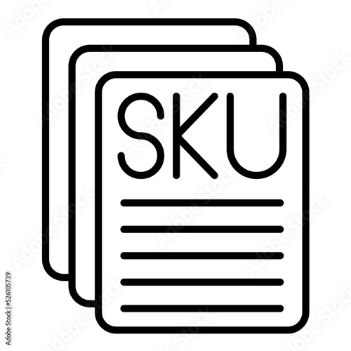 Sku Description Line Icon