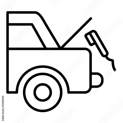 Car Trunk Cleaning Line Icon