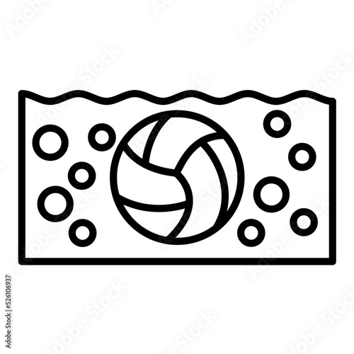 Water Polo Line Icon