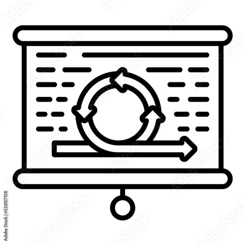 Scrum Task Board Line Icon